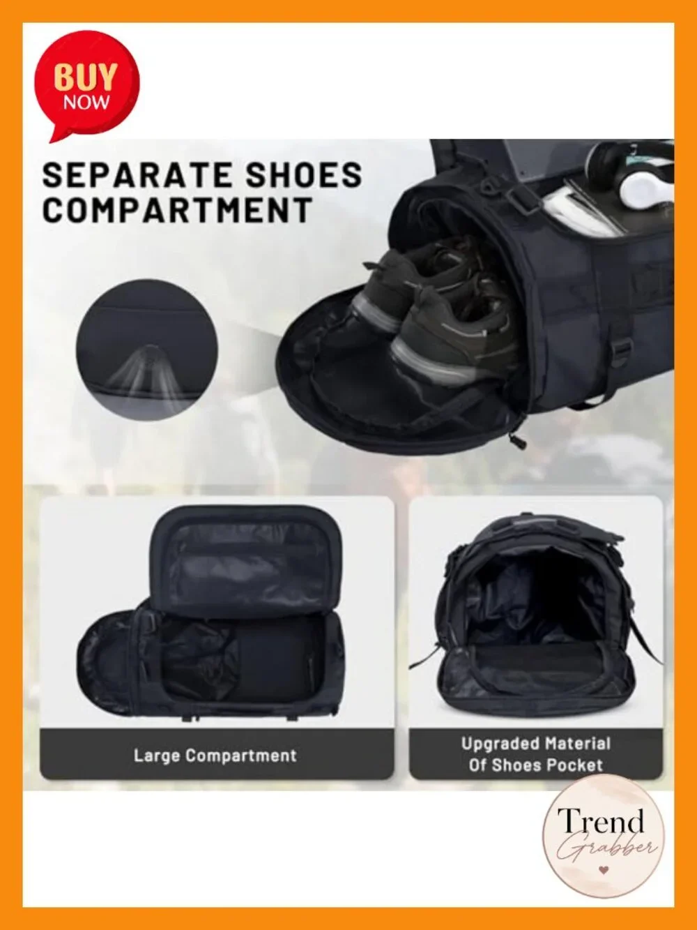 Heavy-Duty Tarpaulin Convertible Duffle Bag Backpack for Travel Sports Gym